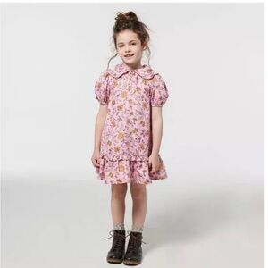 Janie & Jack Pink Floral Dress & Bloomers